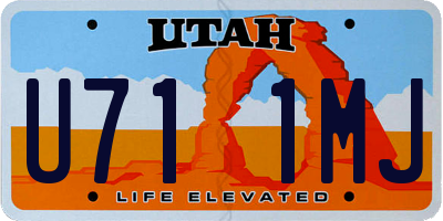 UT license plate U711MJ