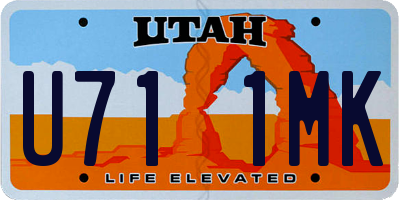 UT license plate U711MK