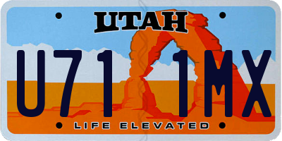 UT license plate U711MX