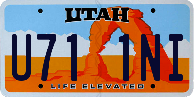 UT license plate U711NI