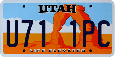 UT license plate U711PC