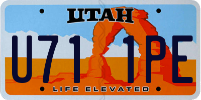 UT license plate U711PE