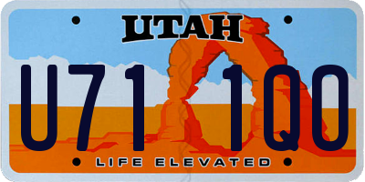 UT license plate U711QO