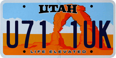 UT license plate U711UK