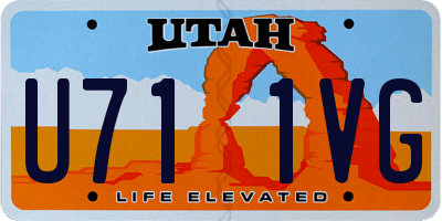 UT license plate U711VG
