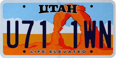 UT license plate U711WN