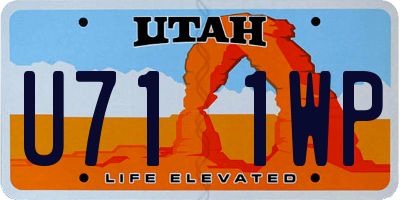 UT license plate U711WP