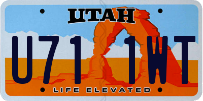 UT license plate U711WT
