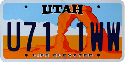 UT license plate U711WW