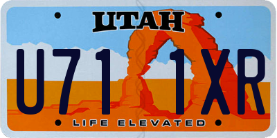 UT license plate U711XR