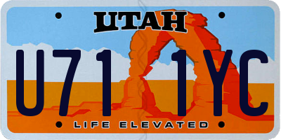 UT license plate U711YC