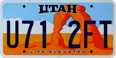 UT license plate U712FT