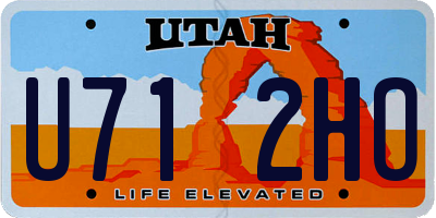 UT license plate U712HO
