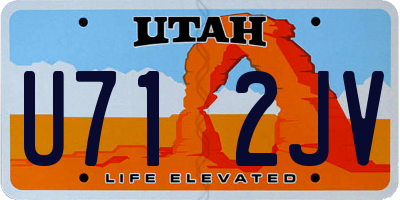 UT license plate U712JV
