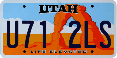 UT license plate U712LS