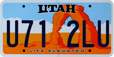UT license plate U712LU