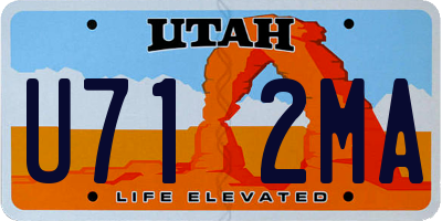 UT license plate U712MA