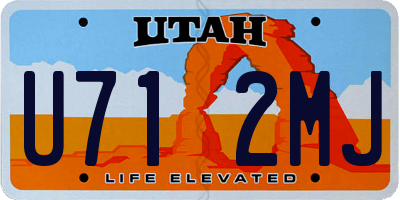 UT license plate U712MJ