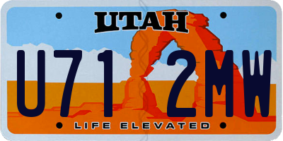 UT license plate U712MW