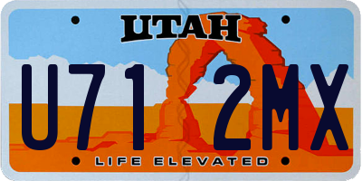 UT license plate U712MX