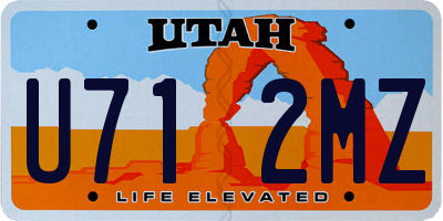 UT license plate U712MZ