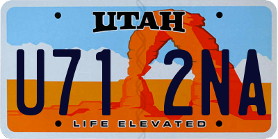 UT license plate U712NA