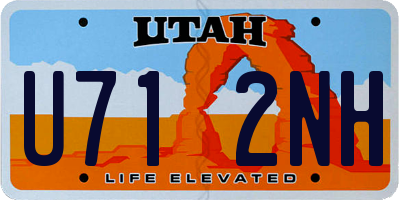 UT license plate U712NH