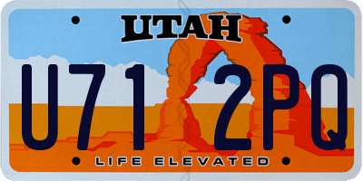 UT license plate U712PQ
