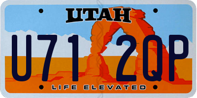 UT license plate U712QP