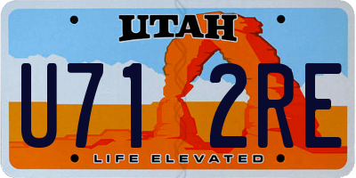 UT license plate U712RE