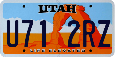 UT license plate U712RZ