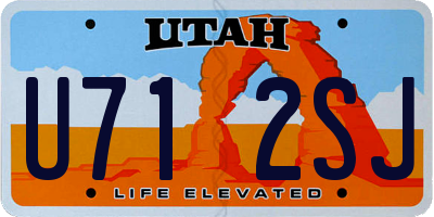 UT license plate U712SJ