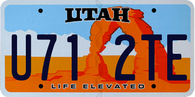 UT license plate U712TE