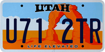 UT license plate U712TR