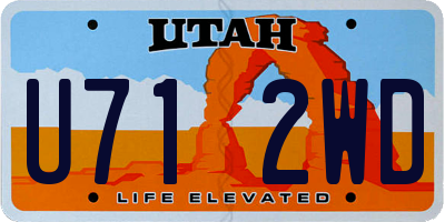 UT license plate U712WD