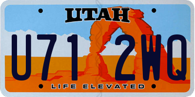 UT license plate U712WQ