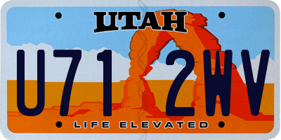 UT license plate U712WV