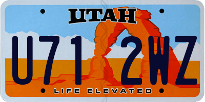 UT license plate U712WZ