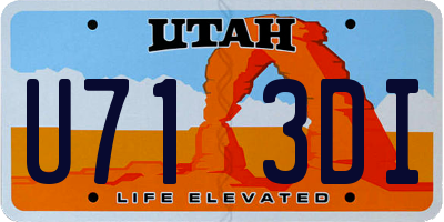 UT license plate U713DI