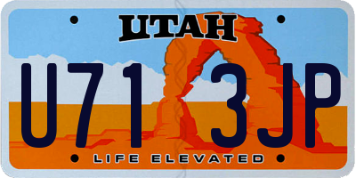 UT license plate U713JP
