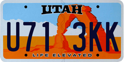UT license plate U713KK