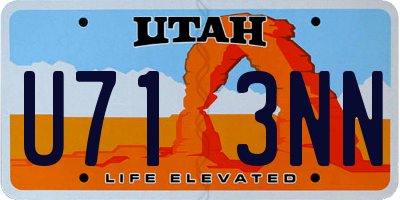UT license plate U713NN