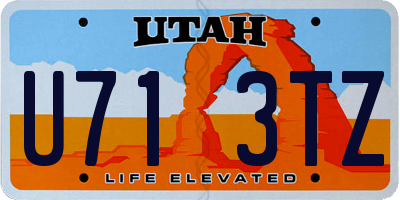 UT license plate U713TZ
