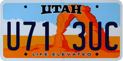 UT license plate U713UC