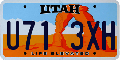 UT license plate U713XH