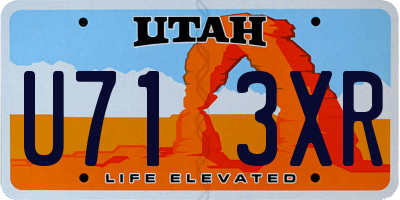 UT license plate U713XR