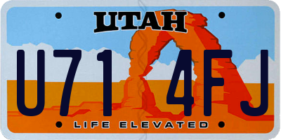 UT license plate U714FJ
