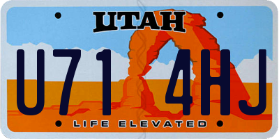 UT license plate U714HJ