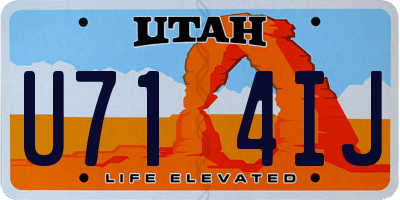 UT license plate U714IJ