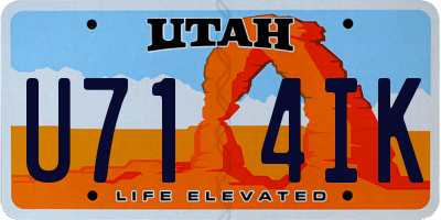 UT license plate U714IK